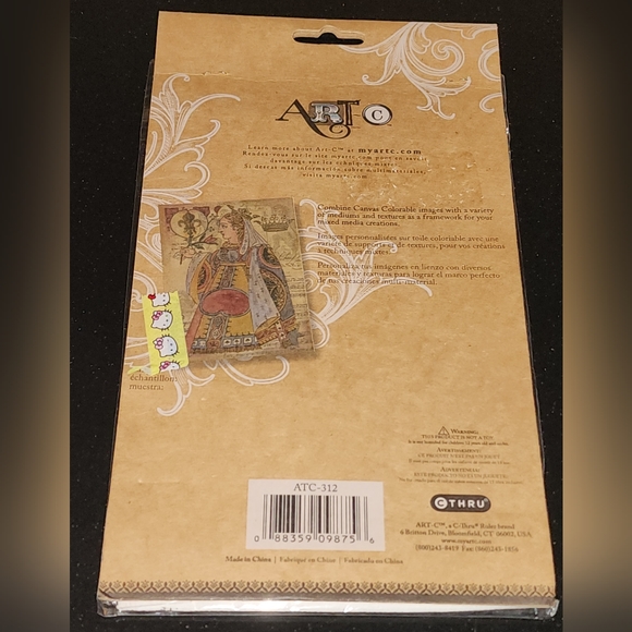 DIY Coloring Canvas Art entitled Royalty Canvas Mixed Media King Of Hearts Clubs - Picture 5 of 6